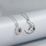 Sun Moon Photo Projection Necklace Romantic Couple Anniversary Jewelry