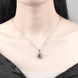 Sun Moon Photo Projection Necklace Romantic Couple Anniversary Jewelry