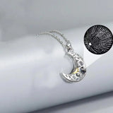 Sun Moon Photo Projection Necklace Romantic Couple Anniversary Jewelry