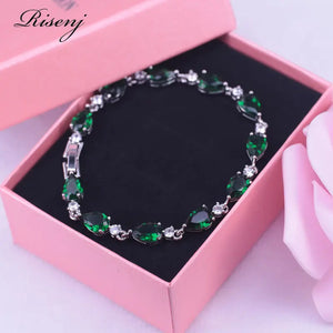 Romantic Pear Silver Jewelry Bracelet for Women