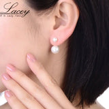 Pink Freshwater Pearl Stud Earrings Wedding