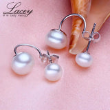 Pink Freshwater Pearl Stud Earrings Wedding