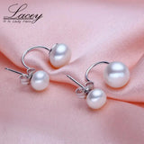 Pink Freshwater Pearl Stud Earrings Wedding