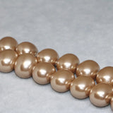 Champagne Shell Pearl Oval Top Beads 15inch