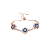 Romantic Zirconia Pretty eye tennis Bracelet Women Rose Jewelry