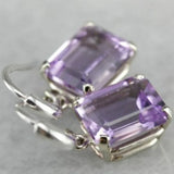 Romantic 925 Silver Amethyst Earrings Wedding Love
