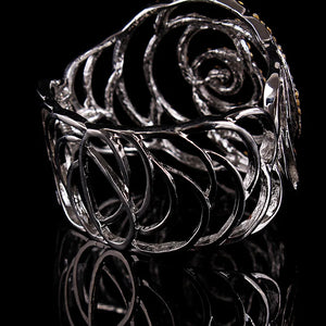 Rose Shape Crystal Bracelet for Women Wedding Jewelry