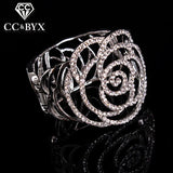 Rose Shape Crystal Bracelet for Women Wedding Jewelry