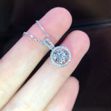 Lab Diamond CZ Pendant 925 Silver Wedding Necklace for Women
