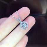 Lab Diamond CZ Pendant 925 Silver Wedding Necklace for Women