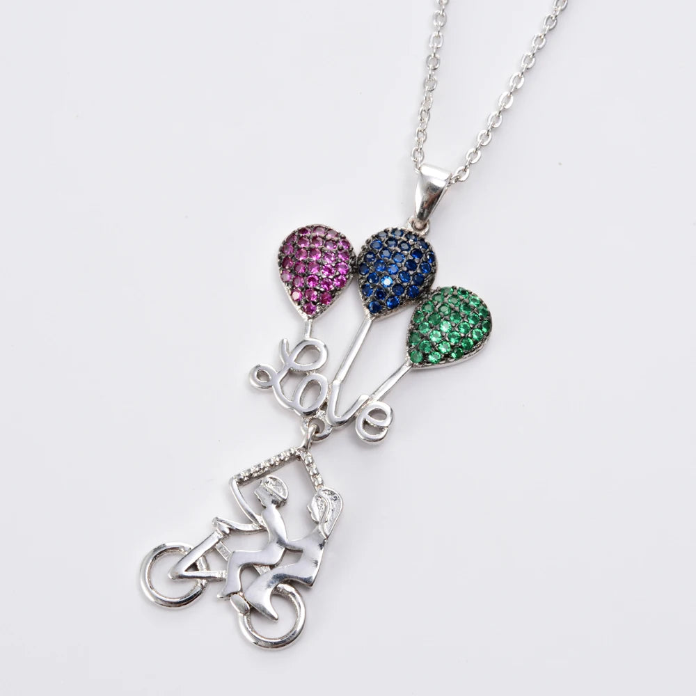 Romantic Love Zircon Pendant for Girls/Women D-010
