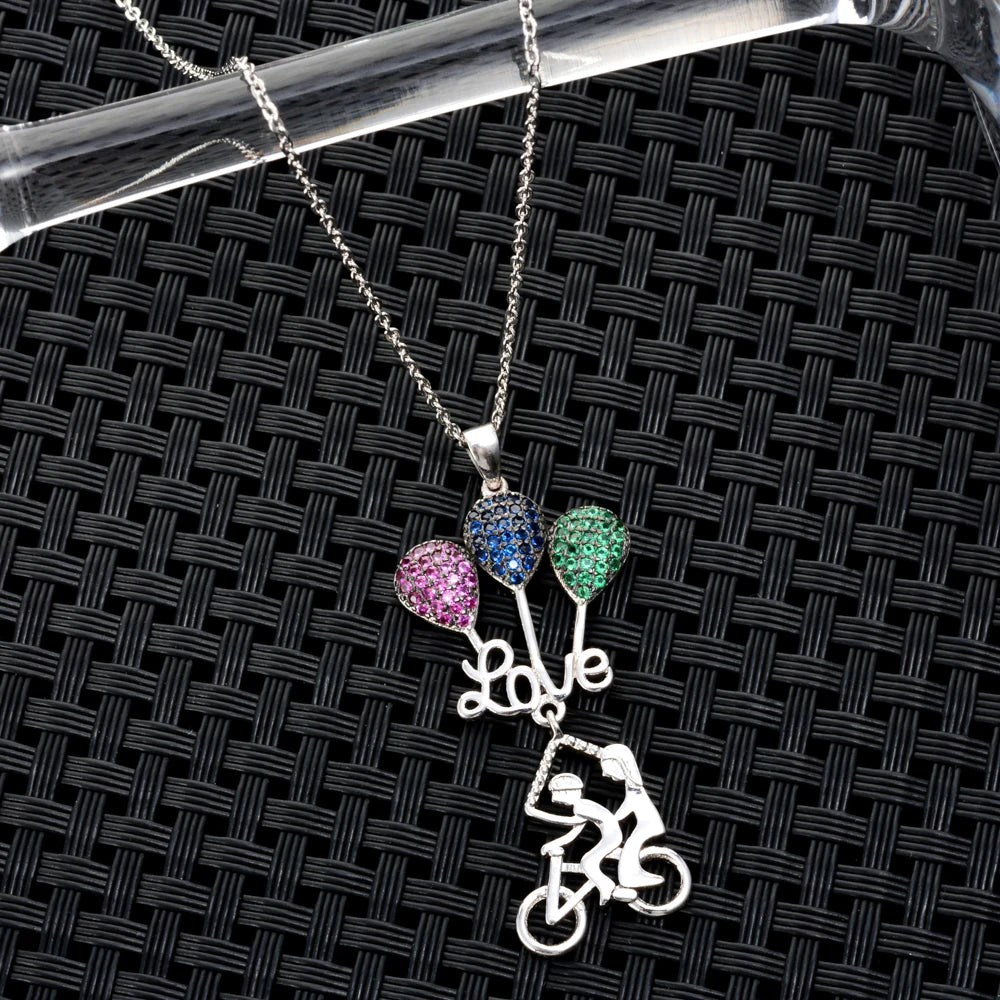 Romantic Love Zircon Pendant for Girls/Women D-010