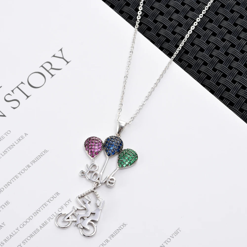 Romantic Love Zircon Pendant for Girls/Women D-010
