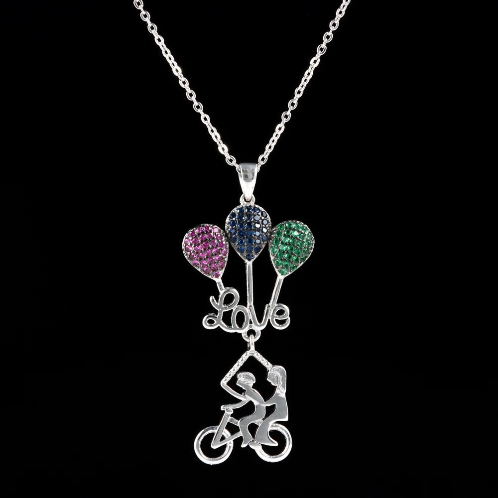 Romantic Love Zircon Pendant for Girls/Women D-010