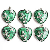 Green Aventurine Tiger Eye Stone Love Flower Pendant Necklace