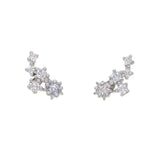Rose CZ Stack Earrings 925 Sterling Silver Dainty Bohemian Jewelry