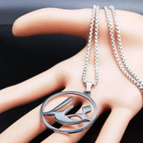 Perse Parsi Farsi Stainless Steel Necklaces Silver God Khoda Necklace
