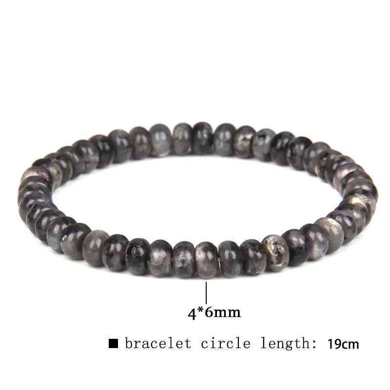 Rondelle Beads Bracelets Natural Stone Wheel Shape Beads Jewelry