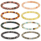 Rondelle Beads Bracelets Natural Stone Wheel Shape Beads Jewelry