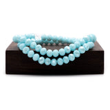 Rondelle Crystal Glass Beads 6x8mm Opaque Turquoise - 70pcs