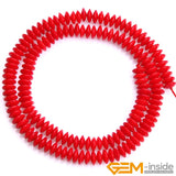 Red Coral Rondelle Spacer Beads 15 inch Strand