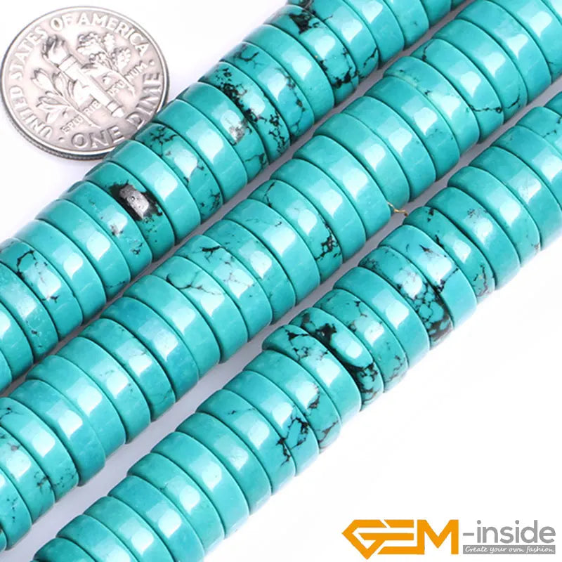 Turquoise Rondelle Spacer Beads Natural Stone DIY Jewelry Making Wholesale