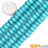 Turquoise Rondelle Spacer Stone Beads 15 Inch