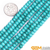 Turquoise Rondelle Spacer Stone Beads 15 Inch