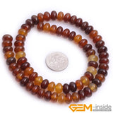 Yellow Carnelian Rondelle Spacer Beads 15 Inches