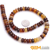 Yellow Carnelian Rondelle Spacer Beads 15 Inches