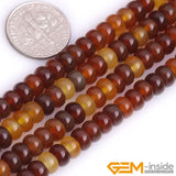 Yellow Carnelian Rondelle Spacer Beads 15 Inches
