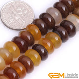 Yellow Carnelian Rondelle Spacer Beads 15 Inches