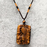 Natural Tiger Eye Tiger Necklace Pendant Lucky Jewelry