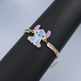 Stitch Pendant Bracelet Stainless Steel Charm Bangle
