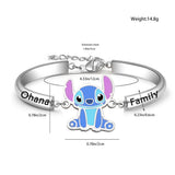 Stitch Pendant Bracelet Stainless Steel Charm Bangle