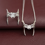 Personality Witch Helmet Pendant Necklace Movie Silver Plated Punk Cosplay