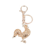 Rooster Rhinestone Keychain Handbag Charm Key Chain