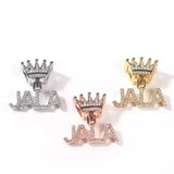 Crystal Name Pendant Rope Chain Necklace