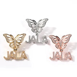 Crystal Name Pendant Rope Chain Necklace