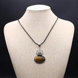 Rope Chain Agate Shell Amethyst Necklace Reiki Heal Jewelry