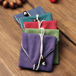 Small Linen Gift Bags for Jewelry Bracelet Ring Storage 2pcs/lot