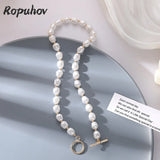 Ropuhov 925 Silver Pearl Necklace Elegant Lady Gift Jewelry