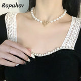 Ropuhov 925 Silver Pearl Necklace Elegant Lady Gift Jewelry