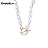 Ropuhov 925 Silver Pearl Necklace Elegant Lady Gift Jewelry