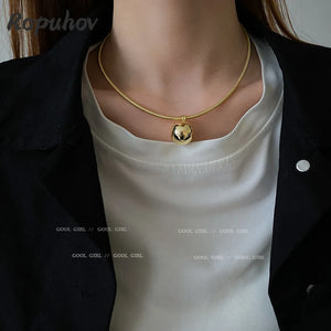 Ropuhov Spring Ball Pendant Necklace Bling Gift for Women