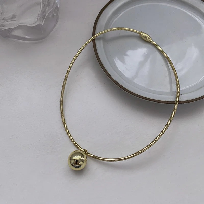 Ropuhov Spring Ball Pendant Necklace Bling Gift for Women