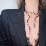 Ropuhov Snake Exaggerated Winding Neck Chain Metal Necklace