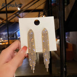 Rhinestone Earrings Chinese Tassel Dangle Drop Gift