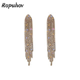 Rhinestone Earrings Chinese Tassel Dangle Drop Gift