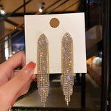 Rhinestone Earrings Chinese Tassel Dangle Drop Gift